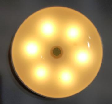 Spot LED 3W Redondo Sensor de Movimento Branco Quente