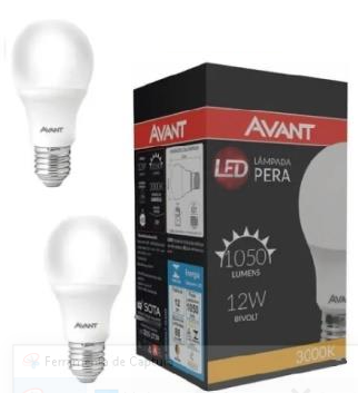 LED lâmpada Pera Avant 12W Branco Quente