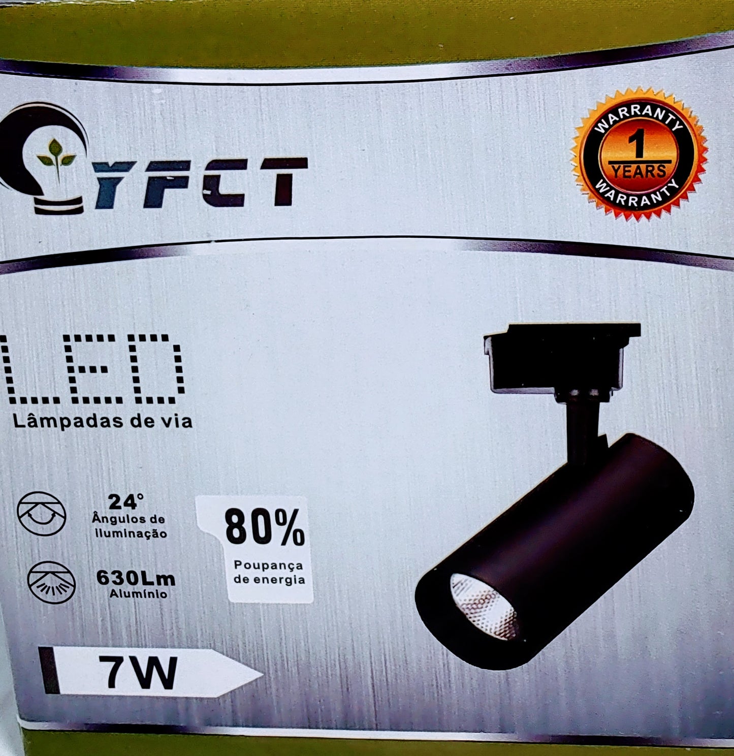 Spot LED lâmpadas de via 24o ângulos de iluminação 630lm aluminio 7 W 80% poupança de energia