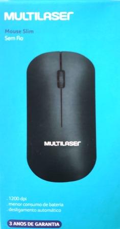 Mouse Sem Fio 2.4GHZ 1200DPI Usb Preto Multilaser - MO307