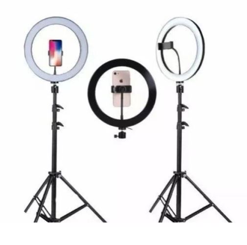 Kit Completo Ring Light Com Tripé Dimmer Youtuber Selfie Pro