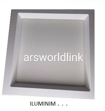 Luminária Plafón 20W LED Embutir Recuado Quadrado Branco Neutro